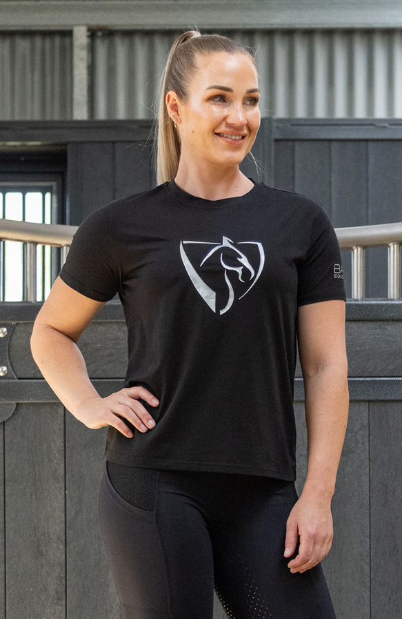 Bare Equestrian Logo T-Shirt | Black