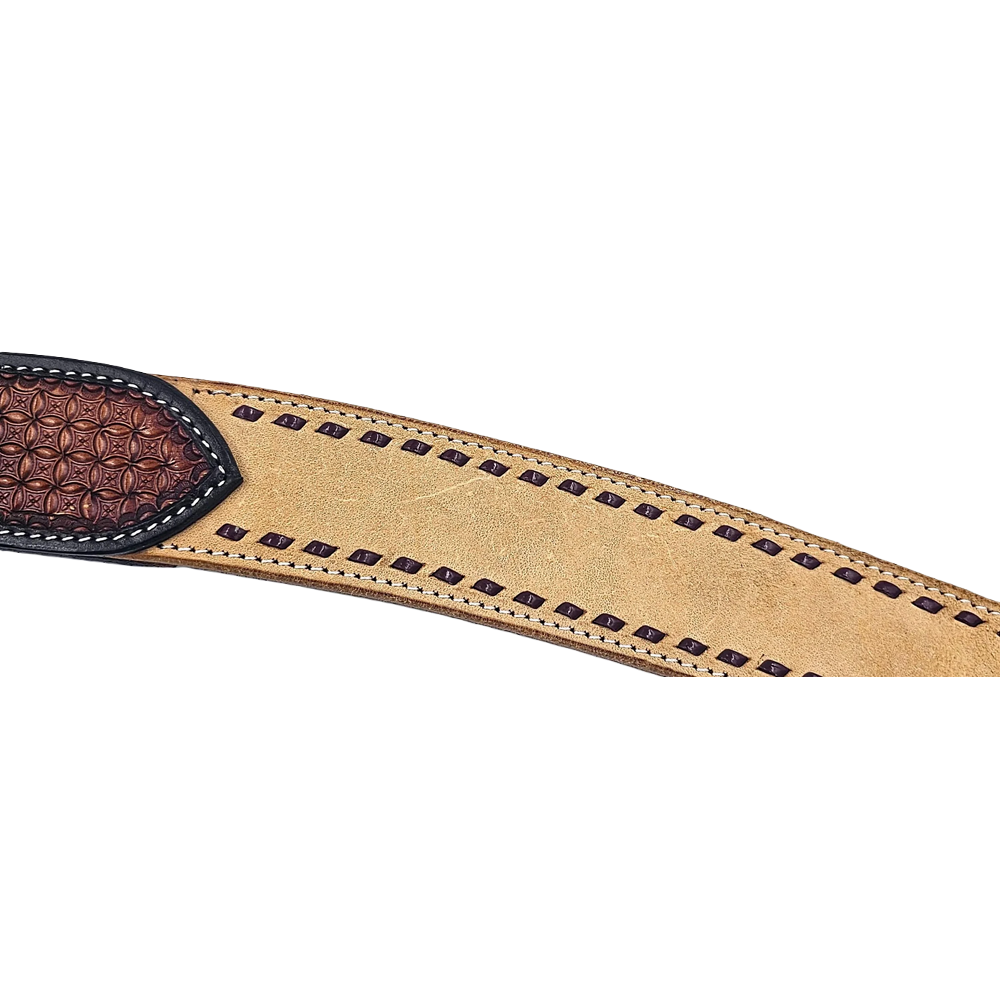 Toprail Equine Breastplate | Buckstitch| Harness Leather | Brown