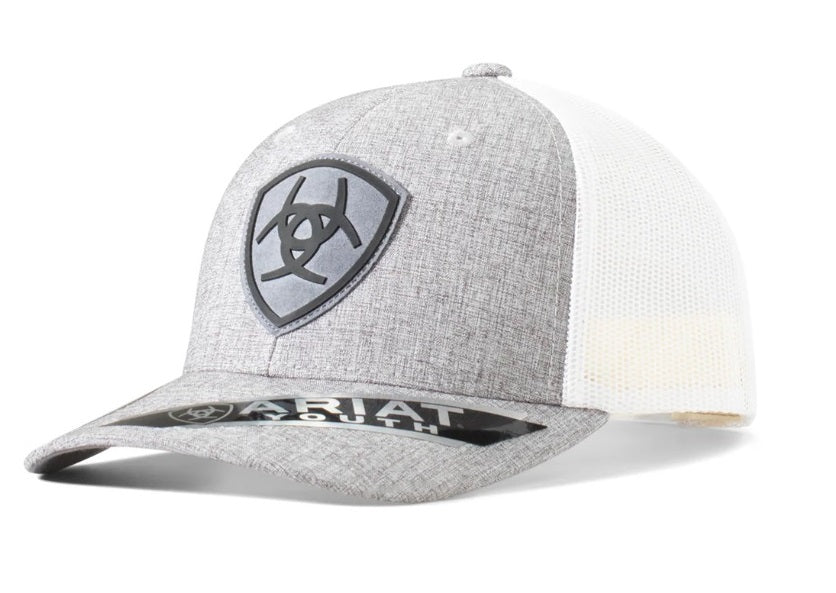Ariat Kids Snap Back Cap | Semi Curved Bill Logo | Grey