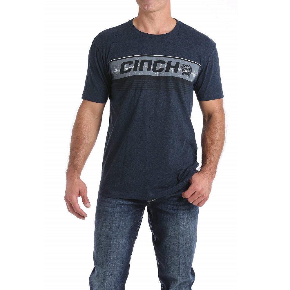 Cinch Mens T-Shirt | Logo | Navy Heather