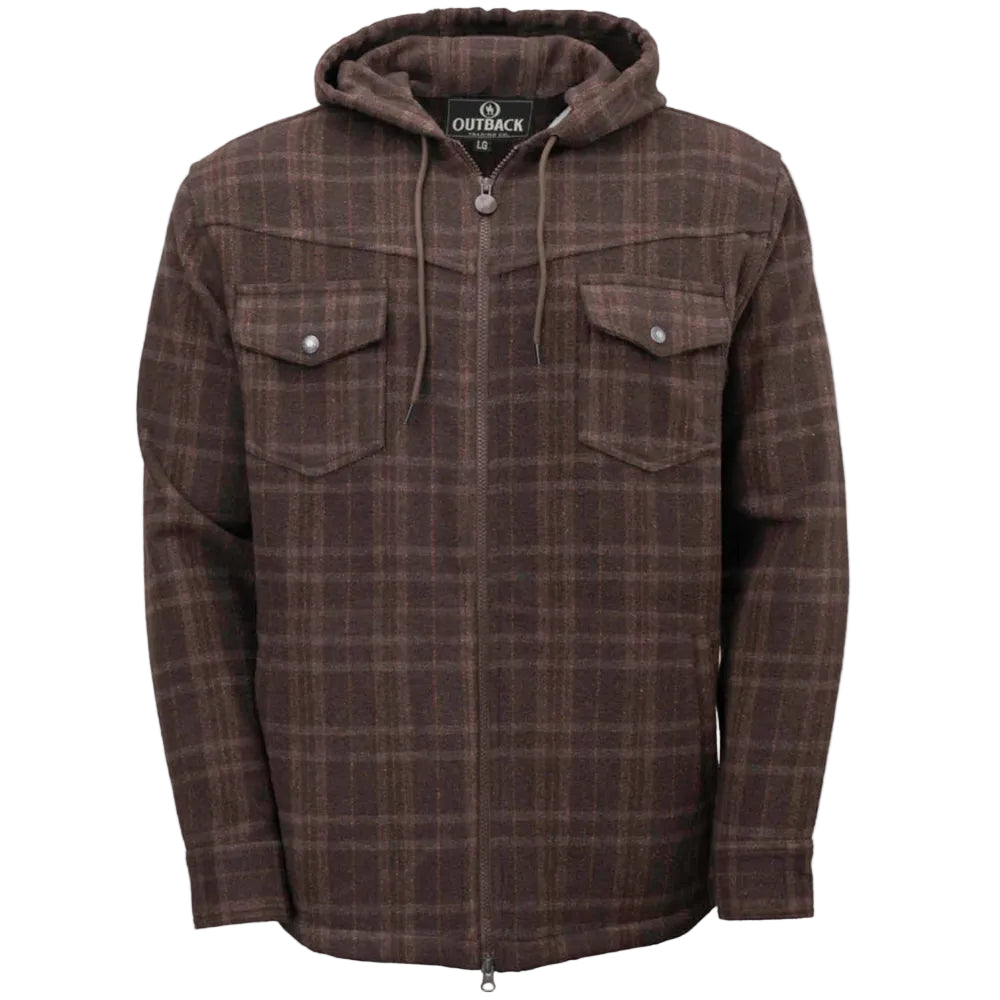Outback Trading Mens Hoodie | Orion | Brown