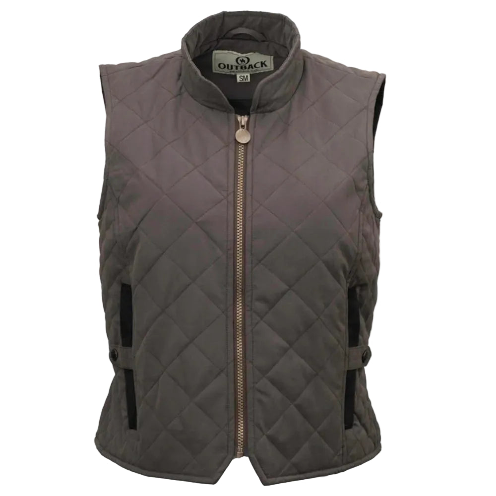 Outback Trading Womens Vest | Quilted Riding | Creme