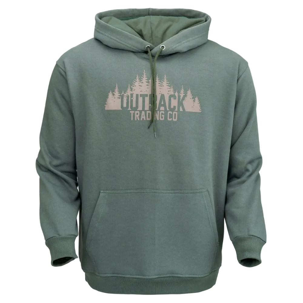 Outback Trading Mens Hoodie | Brett | Olive