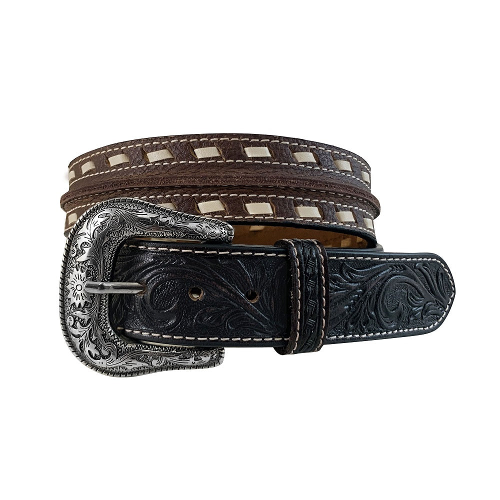 Roper Mens Belt | Buff Milled Leather | Brown