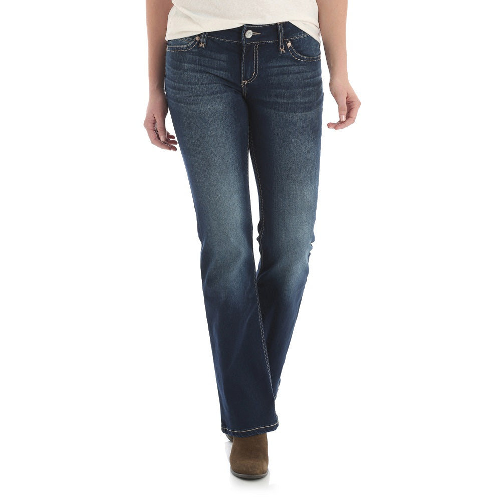 Wrangler Womens Retro Mae | Bootcut | Mid Rise | Dark Blue | 34 Leg