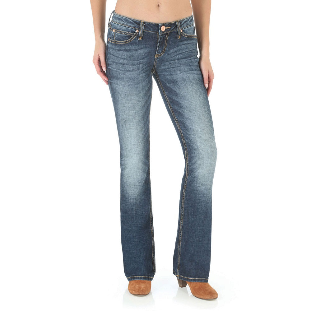 Wrangler Womens Mae Premium Patch Jean Indigo 34 Leg