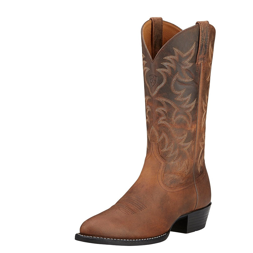 Ariat Mens Western R Toe Distressed Brown US Width