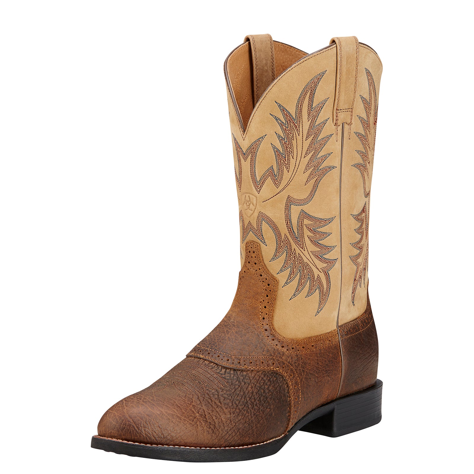 Ariat Mens Heritage Stockman | Tumbled Brown / Beige | US Width