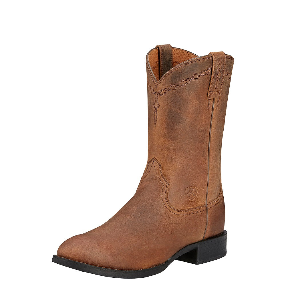 Ariat Mens Heritage Roper Distressed Brown US Width
