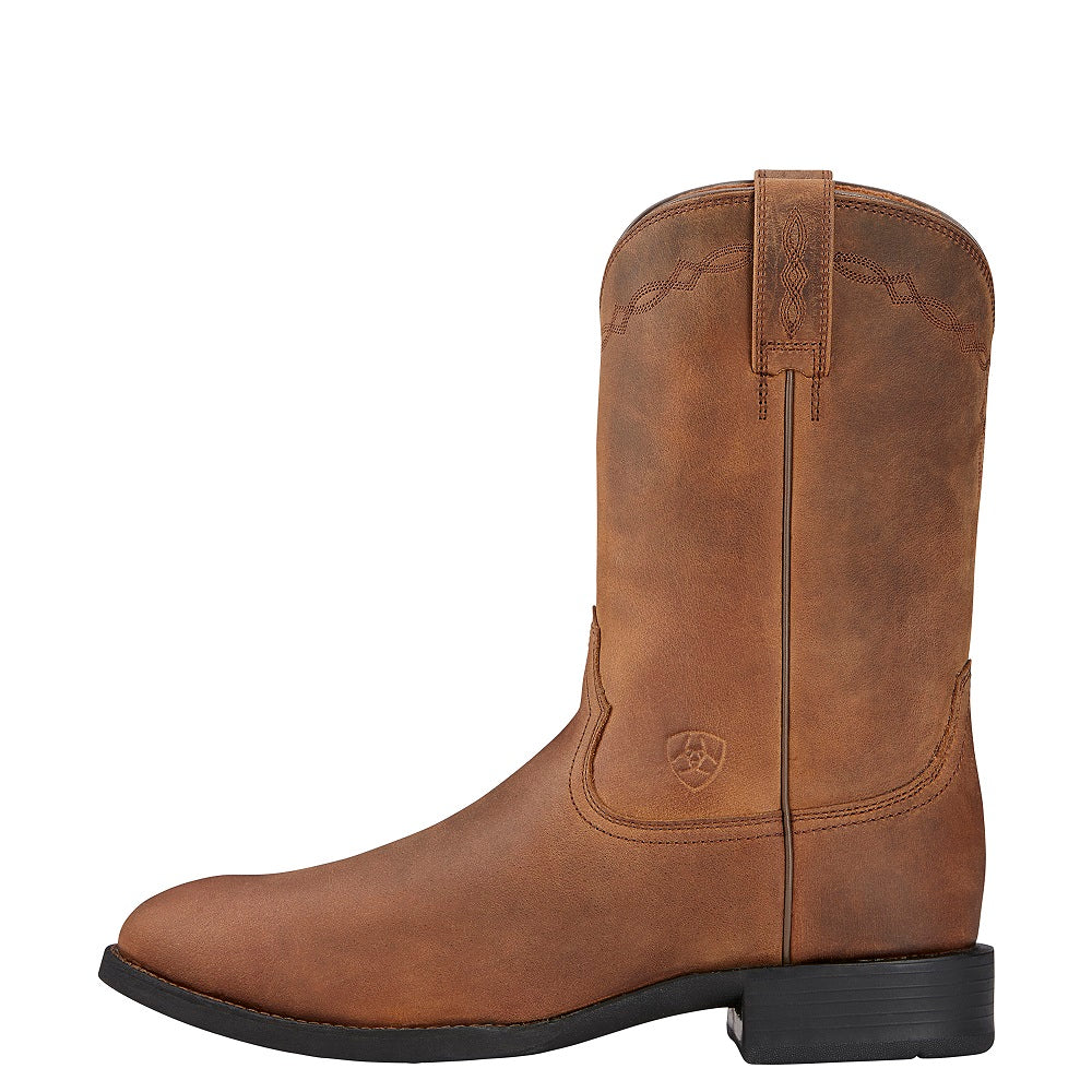 Ariat Mens Heritage Roper Distressed Brown EE Width