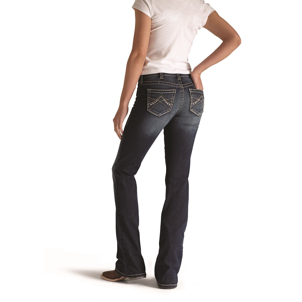 Ariat Womens Jeans | R.E.A.L™ Mid Rise Stretch Boot Cut | Spitfire | Long Leg