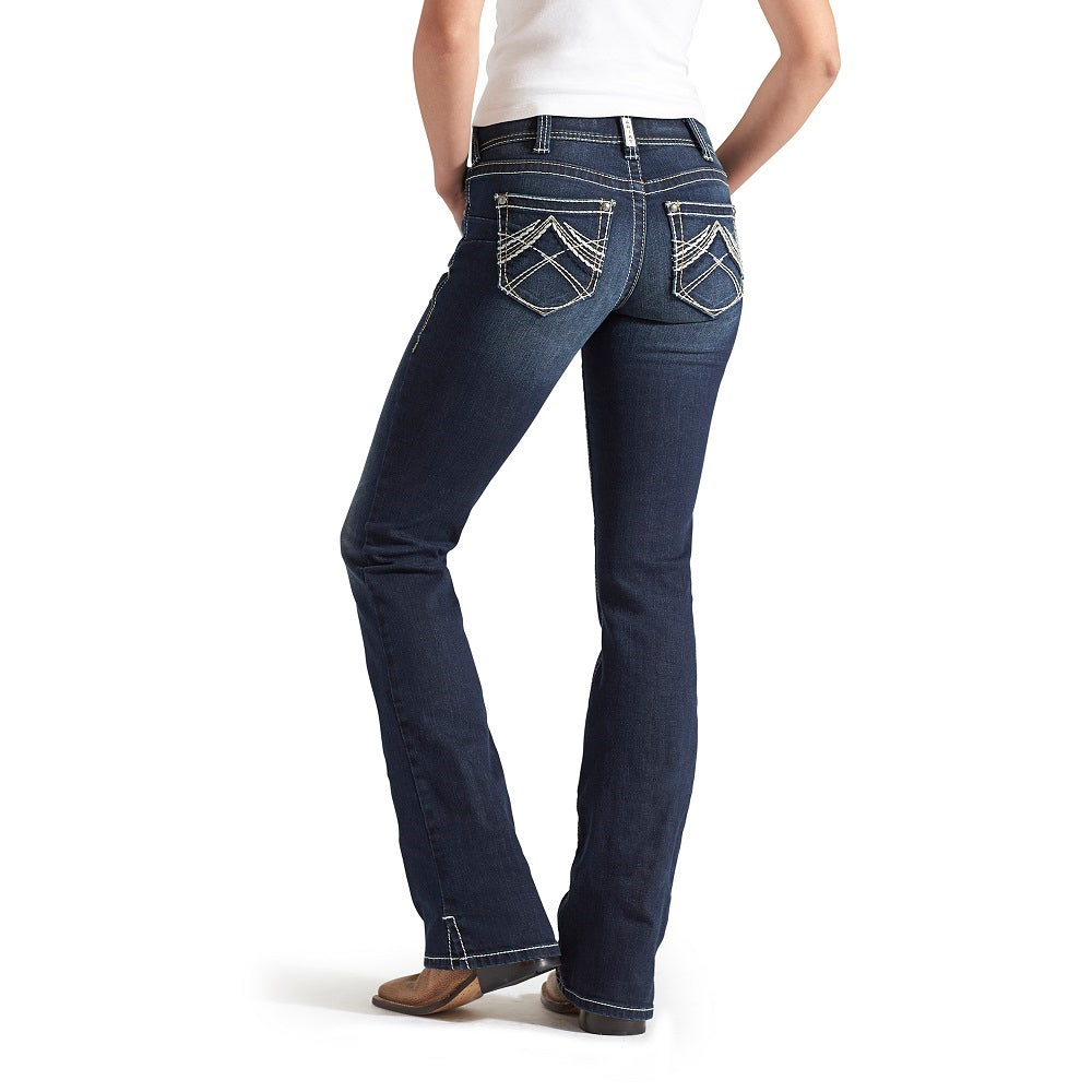 Ariat R.E.A.L™ Mid Rise Stretch Whipstitch Boot Cut | Ocean | Extra Long