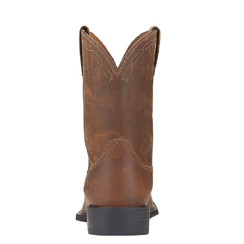 Ariat Mens Heritage Roper Wide Square Toe | Powder Brown | US Width