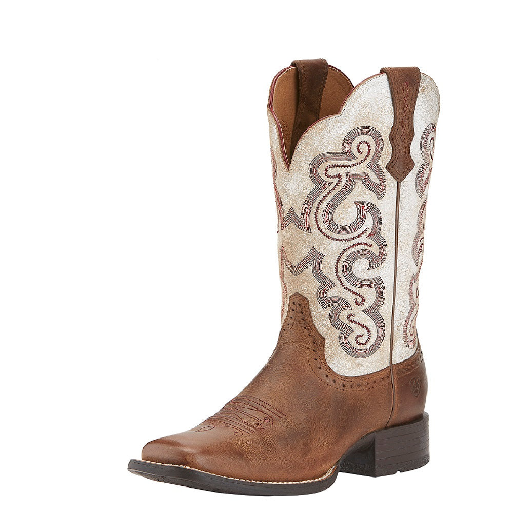 Ariat Womens Quickdraw | Sandstorm / Distressed White | C Width
