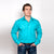 Just Country Mens Cameron Shirt | Half Button | Turquoise