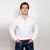 Just Country Mens Cameron Shirt | Half Button | White