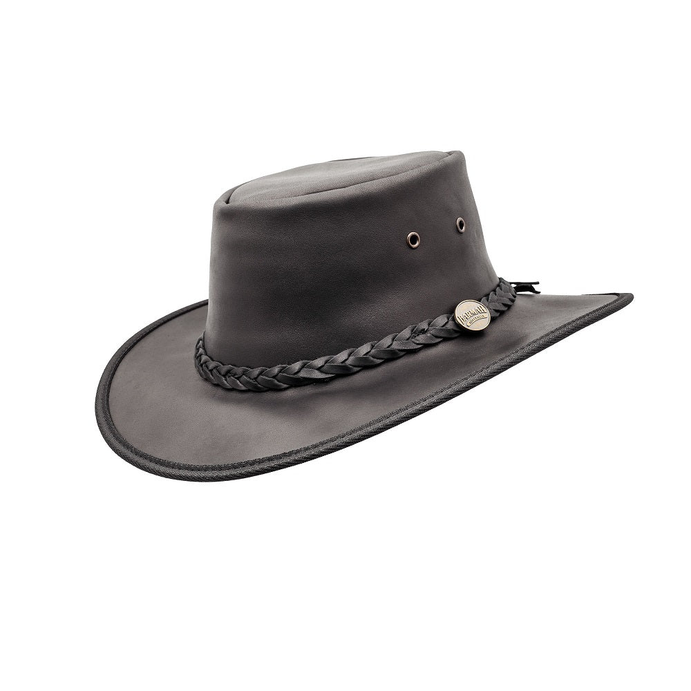 Barmah Squashy Full Grain Hat | Black