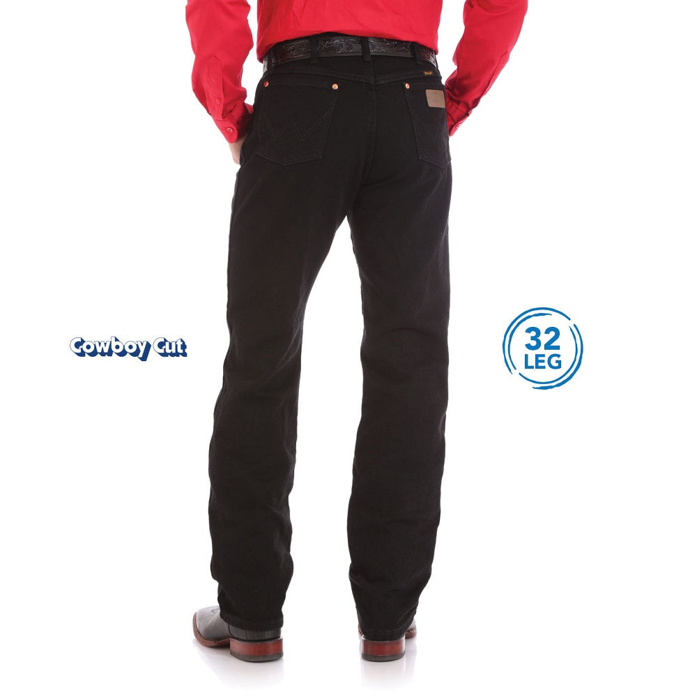 Wrangler Mens Jeans | Cowboy Cut Original | Shadow Black | 32 Leg