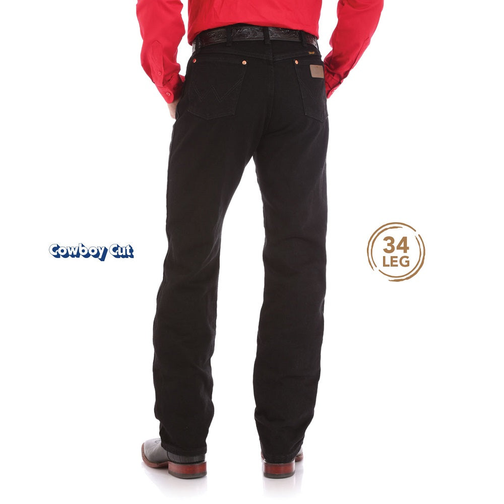 Wrangler Mens Jeans | Cowboy Cut Original | Shadow Black | 34 Leg