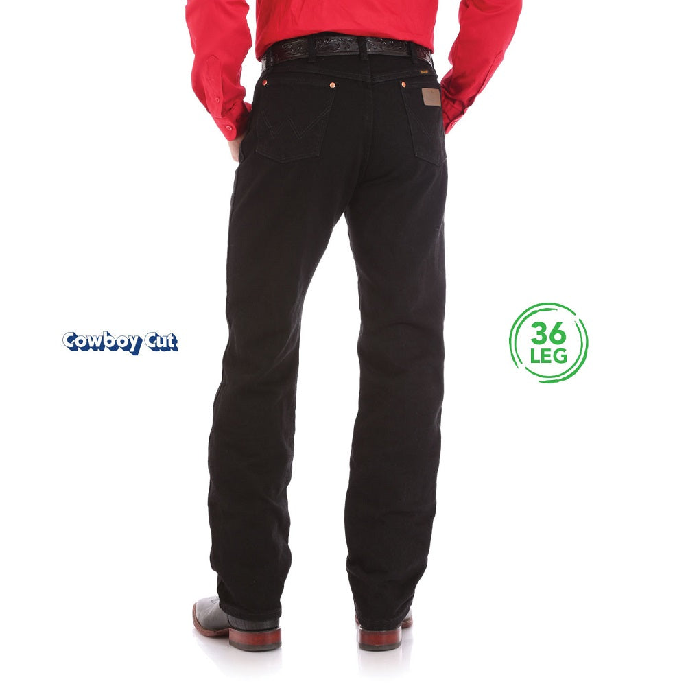 Wrangler Mens Jeans | Cowboy Cut Original | Shadow Black | 36 Leg