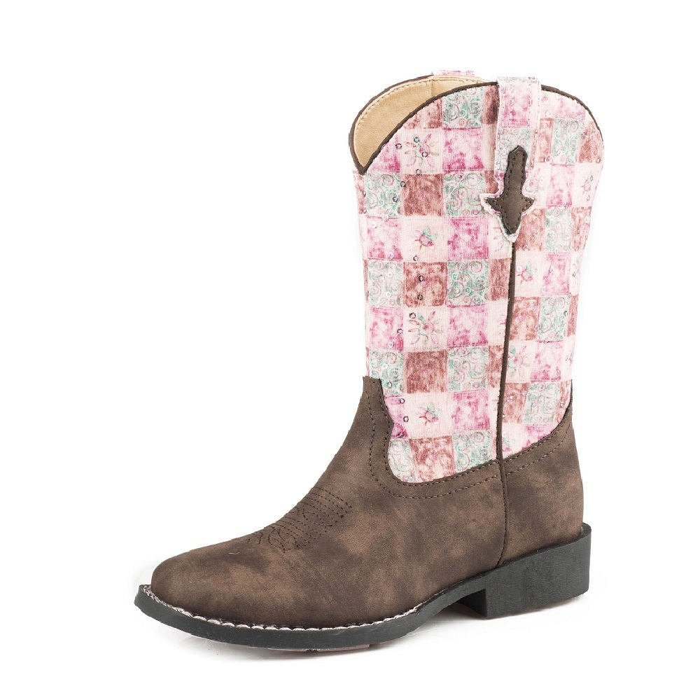 Roper Little Kids Floral Shine | Brown / Pink