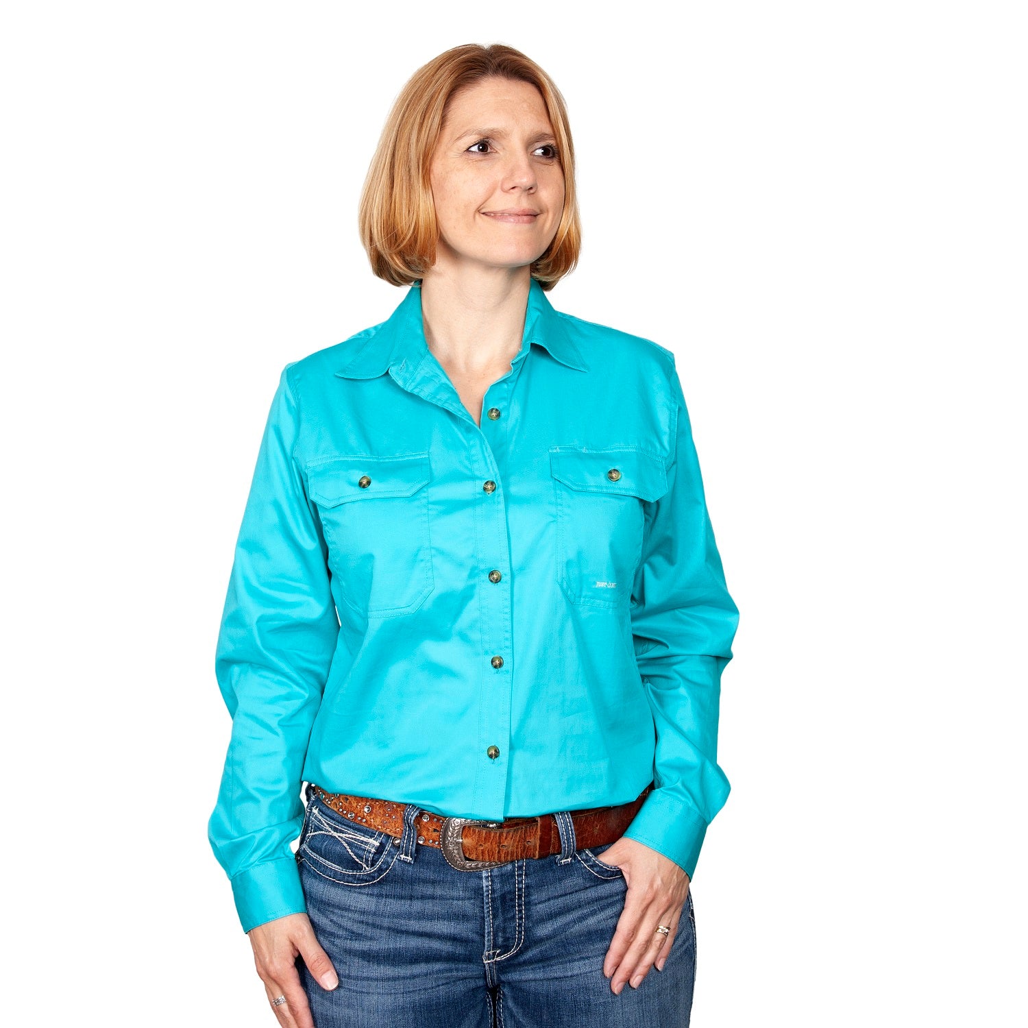 Just Country Womens Brooke Shirt | Full Button | Turquoise