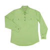 Just Country Womens Jahna Shirt | Half Button | Lime Green