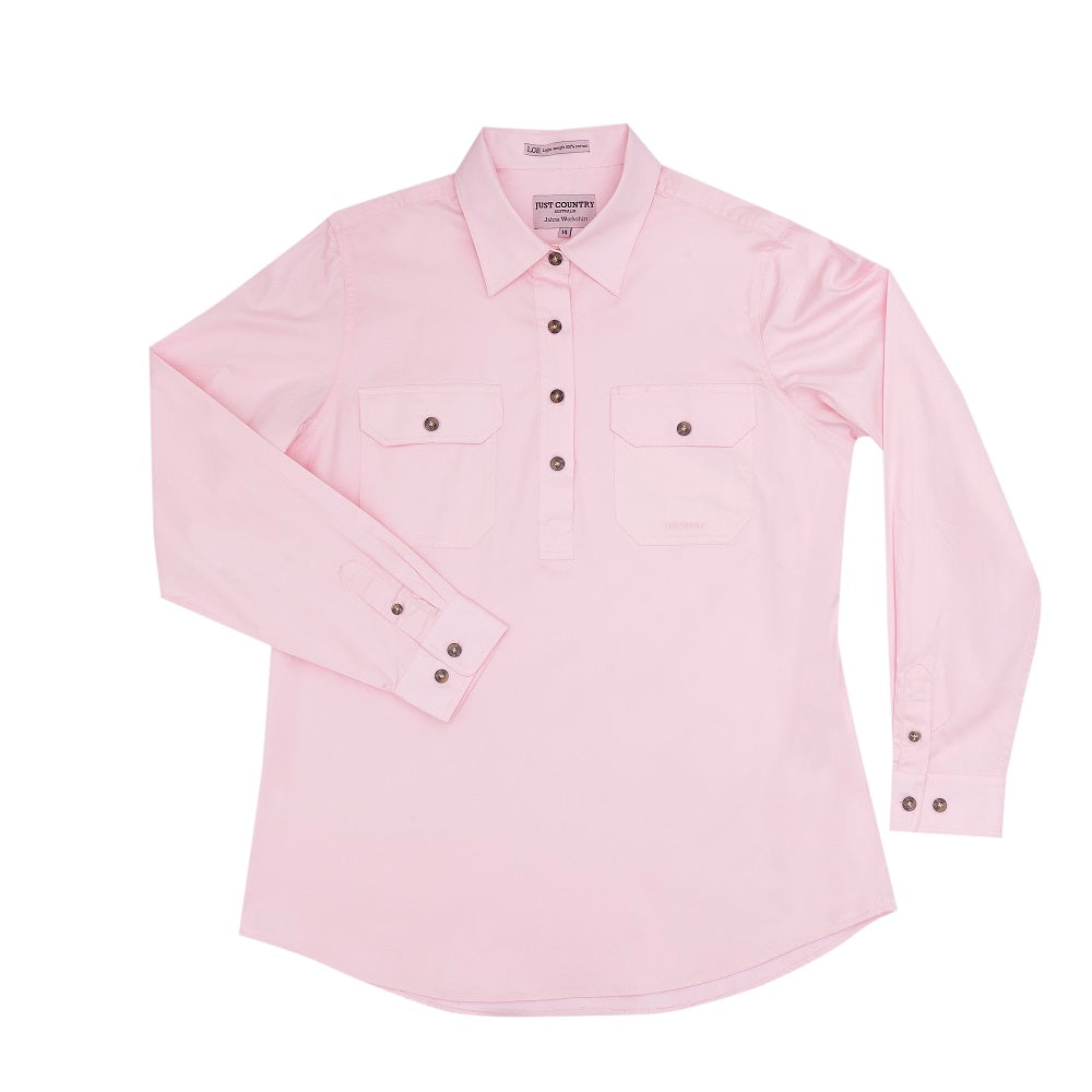 Just Country Womens Jahna Shirt | Half Button | Pink