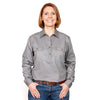 Just Country Womens Jahna Shirt | Half Button | Steel Grey