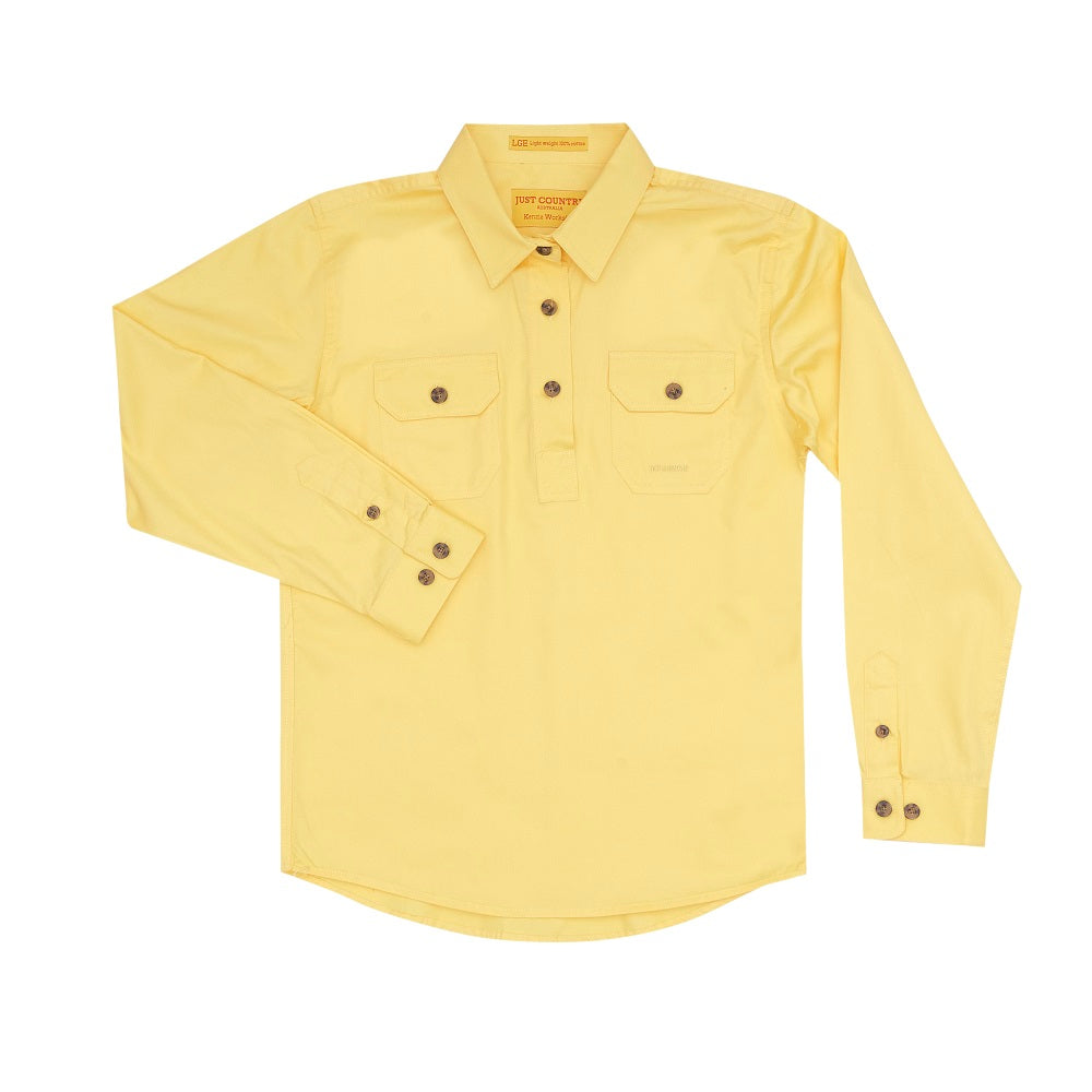 Just Country Girls Kenzie Shirt | Half Button | Butter