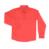 Just Country Girls Kenzie Shirt | Half Button | Hot Coral