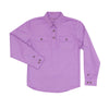 Just Country Girls Kenzie Shirt | Half Button | Orchid