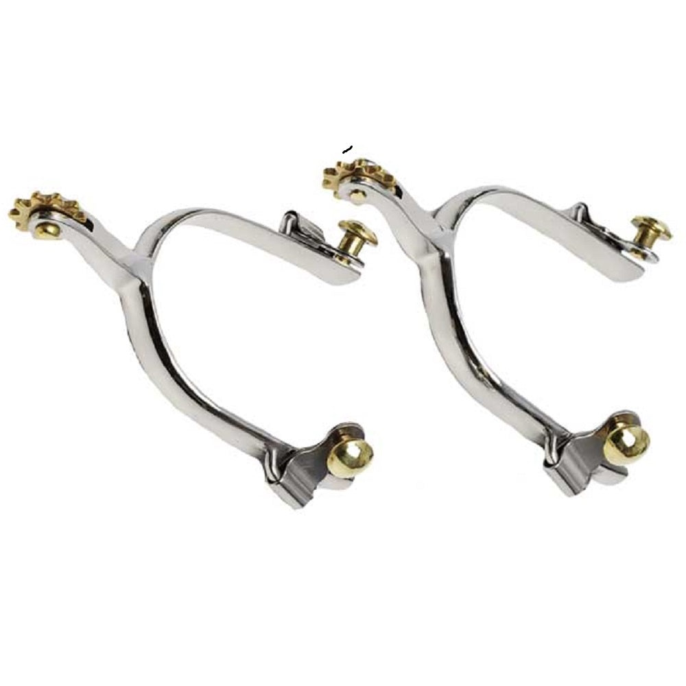 Roping Spurs with Rowel | Stainless Steel | Large