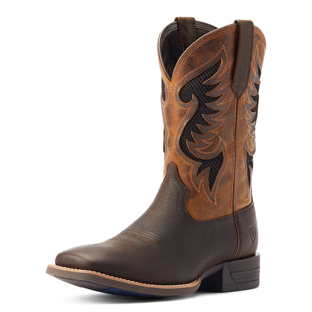 Ariat Mens Cowpuncher VentTek | Dark Brown & Mustard