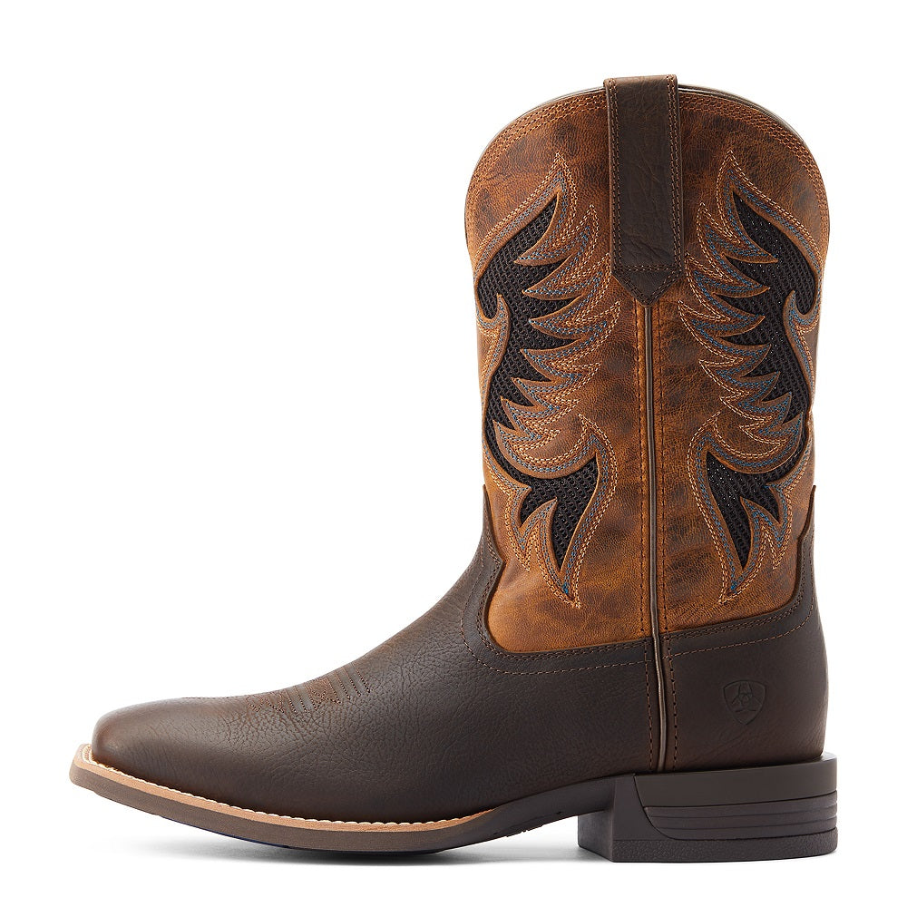 Ariat Mens Cowpuncher VentTek | Dark Brown & Mustard