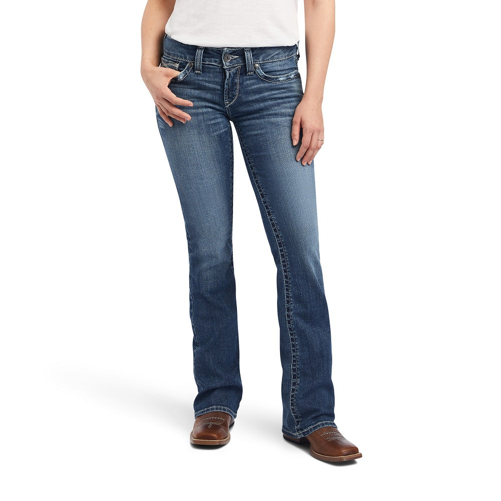 Ariat Womens Real Mid Rise Boot Cut | Raquel Canadian | Regular Leg