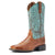 Ariat Womens Round Up WST | Beduino Brown / Turquiose Floral Emboss
