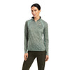 Ariat Womens Sunstopper 2.0 1/4 Zip Baselayer | Hedge Green Horse