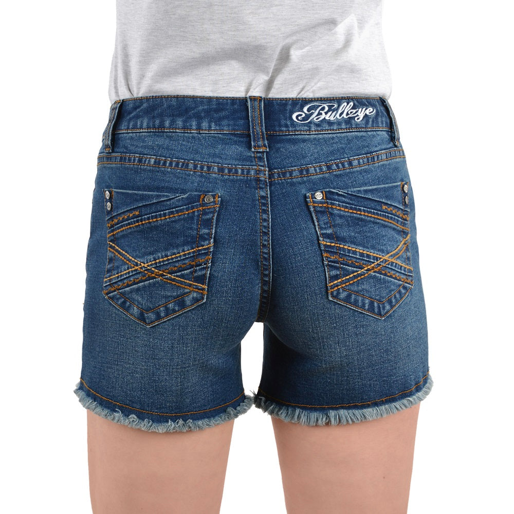 Bullzye Womens Katrina Short | Mid Wash