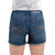 Bullzye Womens Katrina Short | Mid Wash