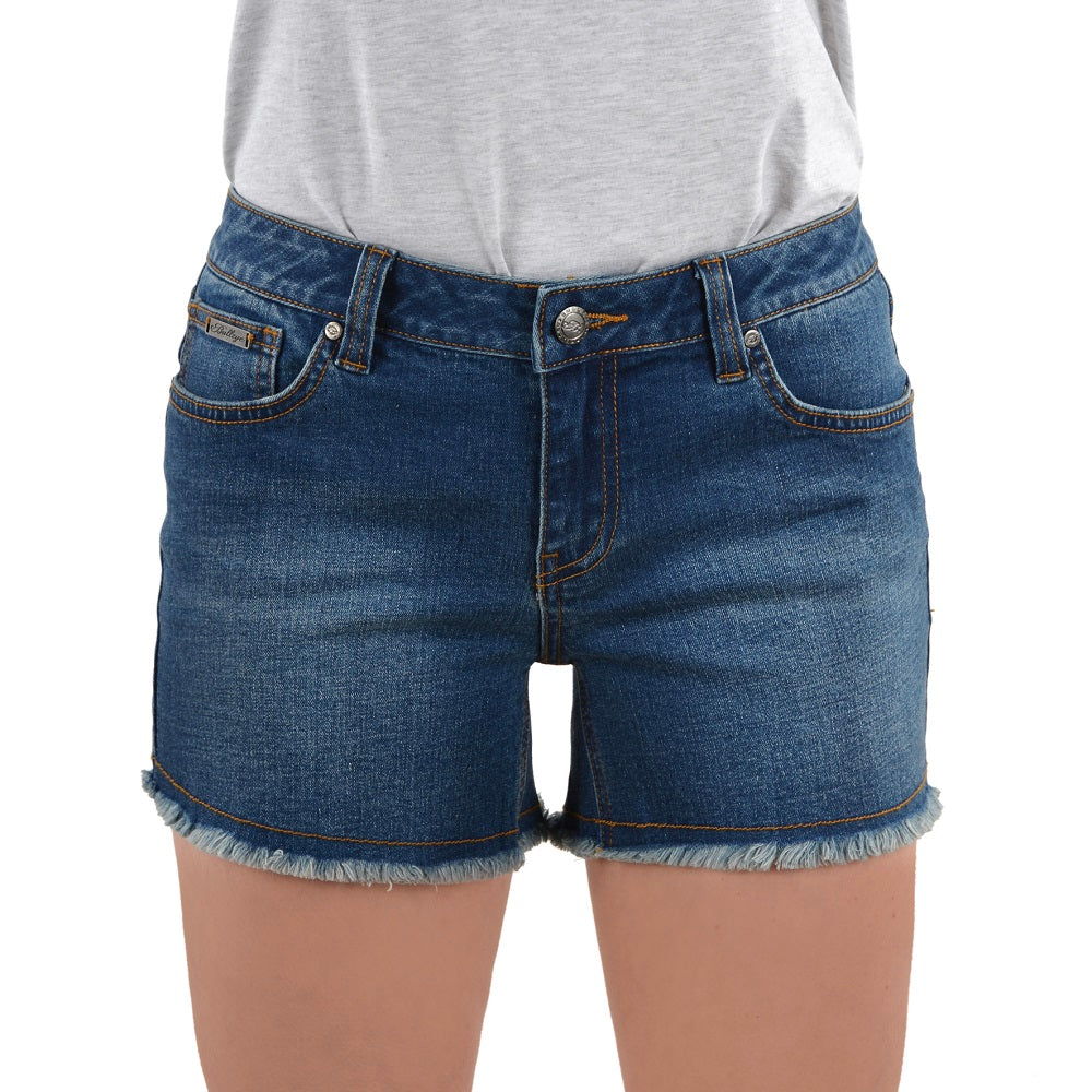 Bullzye Womens Katrina Short | Mid Wash