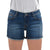 Bullzye Womens Katrina Short | Mid Wash