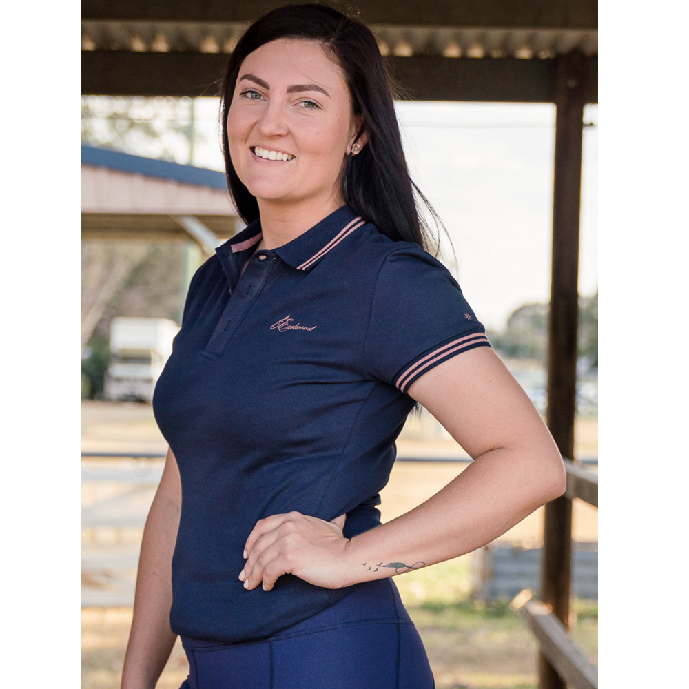 Earlwood Womens Polo | Navy / Rose