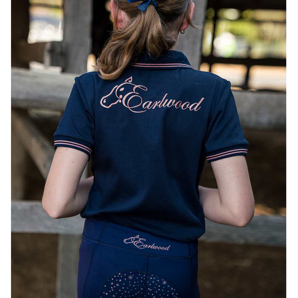 Earlwood Childrens Polo | Navy / Rose