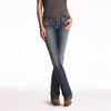 Ariat Womens Jeans | R.E.A.L™ Mid Rise Stretch Entwined Boot Cut | Marine | Extra Long Leg