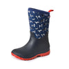 Froggers Womens Gumboot | Munro | Blue / Red / Dog Sketch