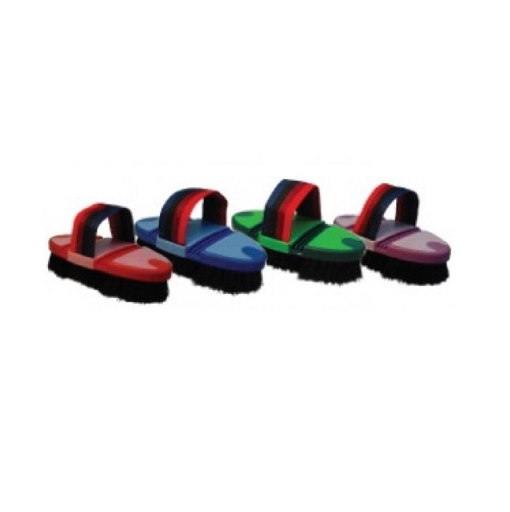Flexible Horse Body Brushes available in red blue green or purple