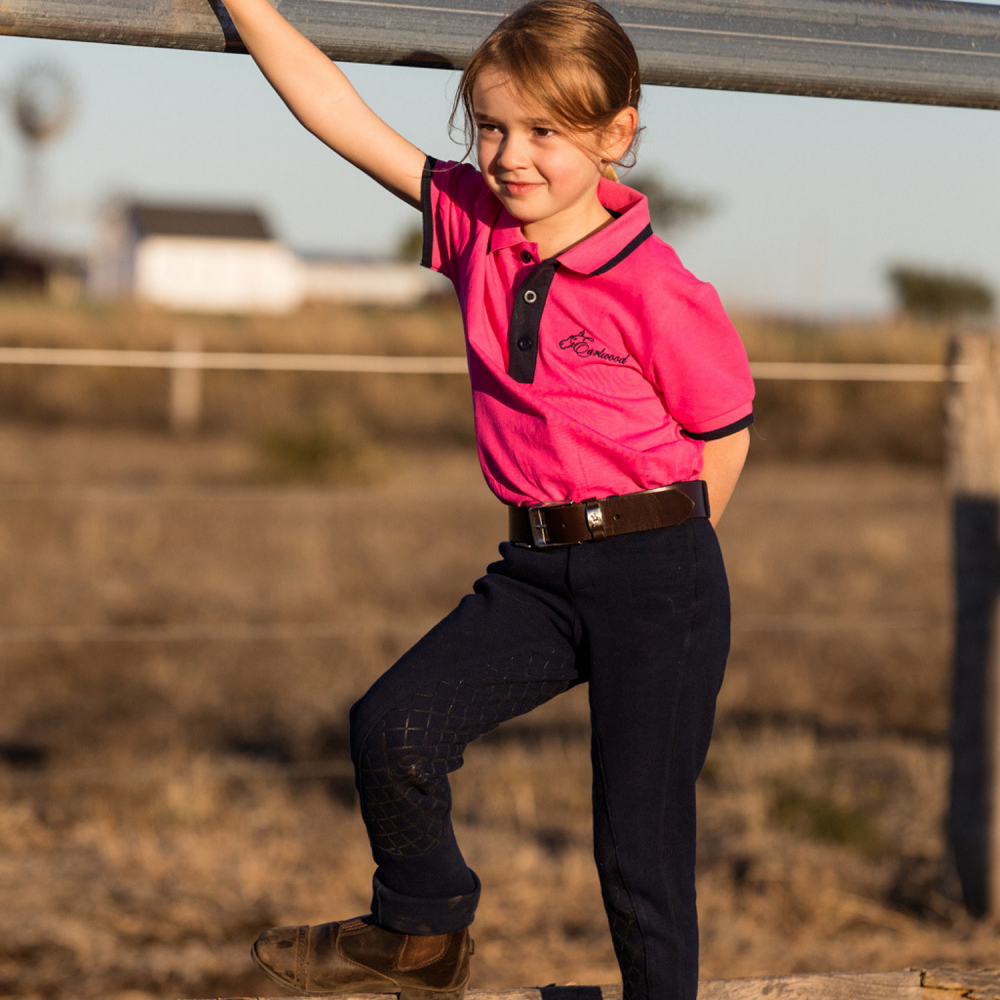 Peter Williams Childrens Gel Seat Pull-On Jodhpurs Navy