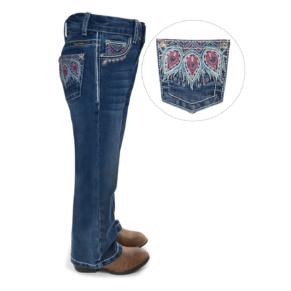 Pure Western Girls Belle Bootcut | Morning Sky