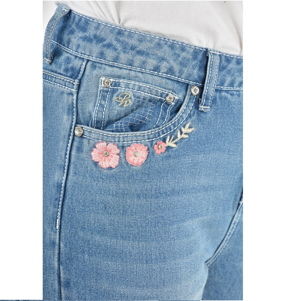 Pure Western Womens Jean | Flora Hi Rise Boot Cut | Faded Blue